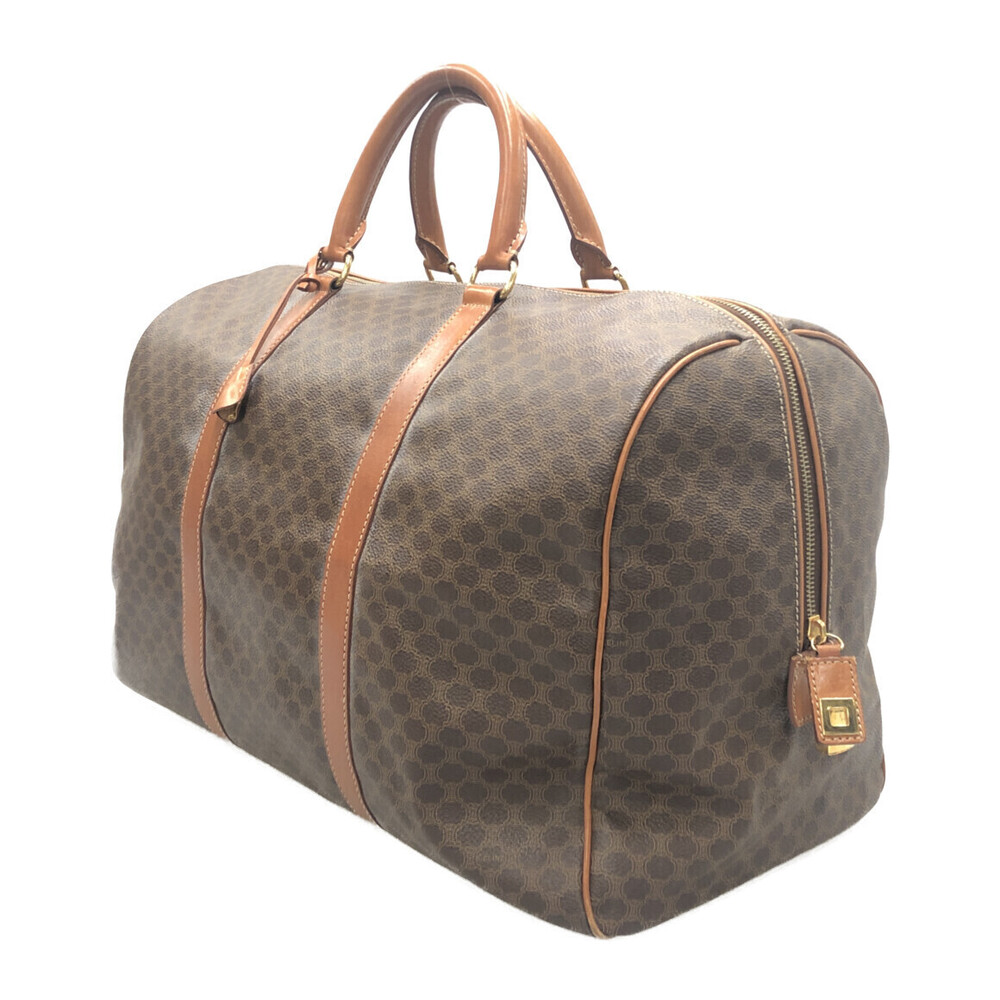 Celine Shoulder Tan Macadam Boston Bag